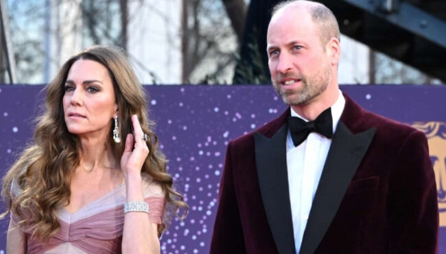 Prince William Shields Terrified Kate Middleton After Shocking BAFTAs Heckle Over Andrew Probe