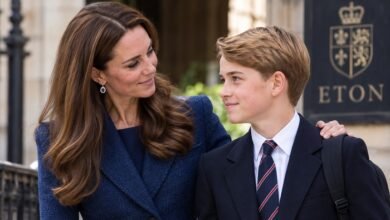 Princess Kate and Prince George Share Emotional Moment Ahead of Eton Journey